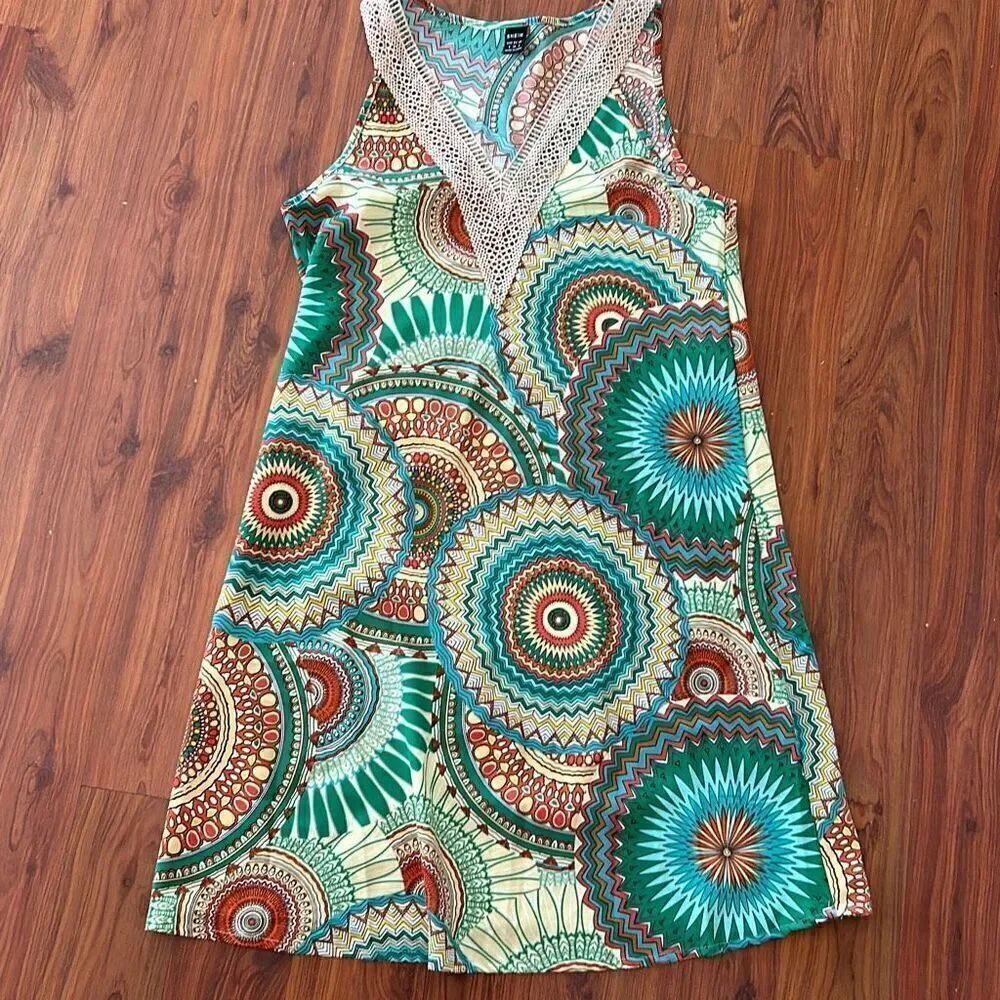 SHEIN adorable Boho a line crochet dress or beach cover-up size S